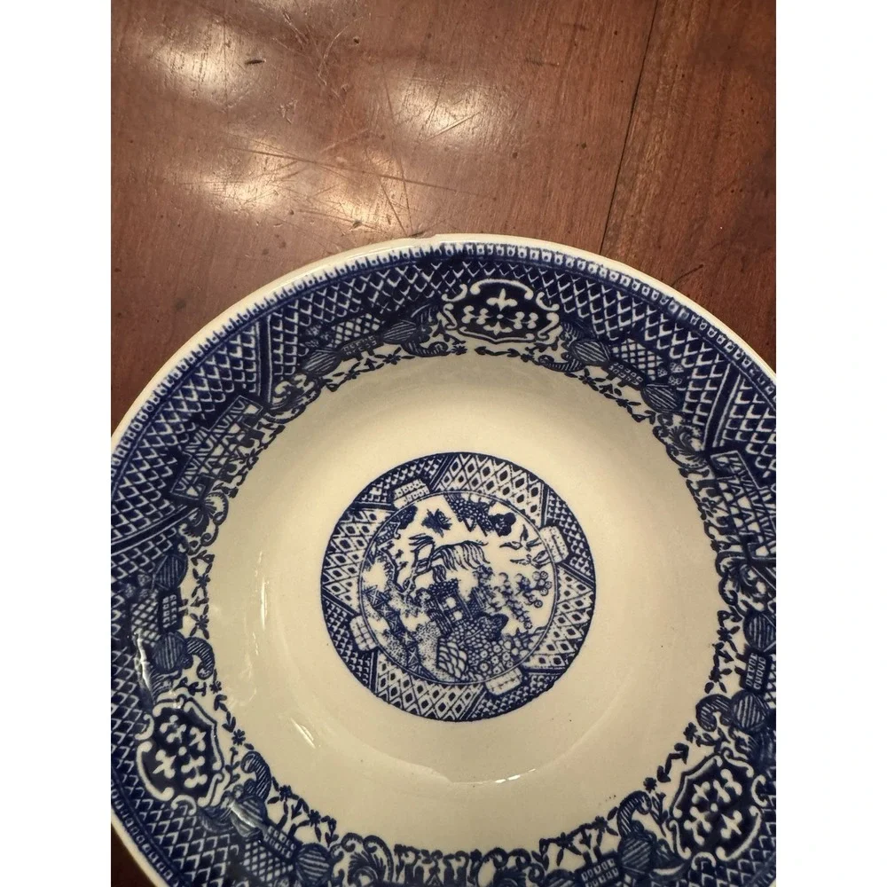 Vintage‎ Blue Willow Cereal Bowl: Classic Chinoiserie Dinnerware